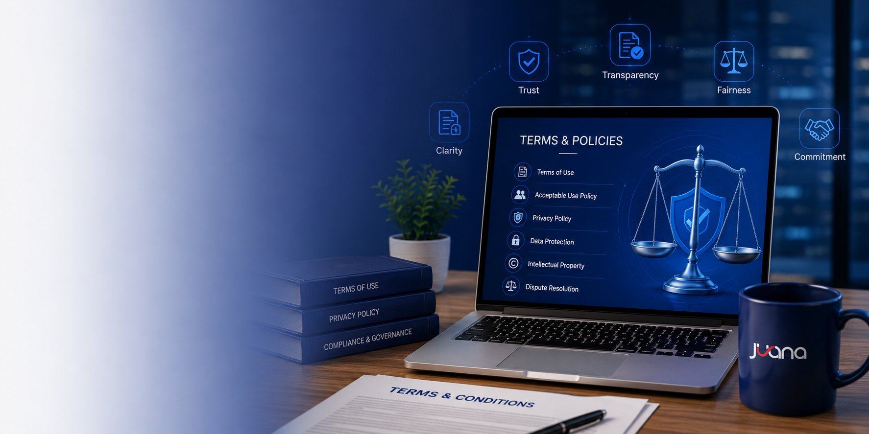 Juana terms, policies and compliance visual